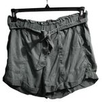 Aerie  Olive Green Paper Bag Waist Shorts Casual Summer Comfort XS Photo 0