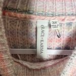 Grace + Karma Space‎ Dyed Mock Neck Chunky Knit Sweater Cozy Warm Pink Size 3X Photo 1