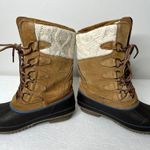 Khombu Cozy Pac Tall Lace Up Suede Knit Duck Boots Photo 6