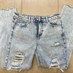 Garage Mom Denim Jeans - Acid Wash Color Photo 1