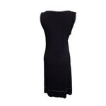 J Jill women dress black stretch slinky travel sleeveless‎ tank shift Medium Photo 1