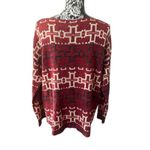 Denim and Supply Ralph Lauren Aztec Sweater Long Sleeve Womens Cotton Large NWT Red Photo 2