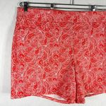 Intro Love the Fit Plus Size 24W Shorts Orange White Paisley Pull On Pocket 1518 Photo 2