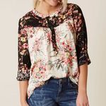Miss Me Floral Henley Top Medium Photo 0