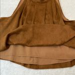 Sage  The Label Brown Asymmetrical Pleated Blouse sleeveless Photo 3