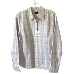 UNTUCKit Cotton Plaid Long Sleeve Button Down Blouse Top Pink Blue Size 12 NEW Photo 0