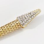 Snake Wrap Necklace with Rhinestones. Gold. Gold Photo 4