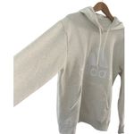 Adidas Essentials Big Logo Regular Fleece Off-White Melange Hoodie Size Large Photo 6