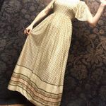 Handmade vintage 60s 70s prairie milkmaid boho maxi dress Gunne Sax style XS S Green Photo 0