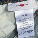 joe's jeans Joe’s Jeans Japanese Denim Button Fly Front Slit Raw Hem Skirt Size 28 Photo 5