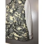 Forever 21  Jacket Womens Small Camo Anorak Parka Gray Hoodie Utility Drawstring Photo 2