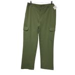 Nanette Lepore New!  Cropped Cargo Pants Size 6‎ Martini Olive Green Flat Front Photo 2