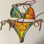 Black Bead  Colorful Bikini SwimSuit Size L Photo 0