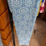 LuLaRoe NWOT Leggings Blue Cream Floral Mandala OS One Size (2-10) Photo 2