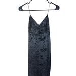 Alice + Olivia  Black ‘Cate’ Crushed Velvet Midi Slip Dress Photo 7