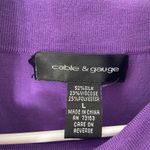 Cable & Gauge EUC women’s purple knit cowl sleeveless sweater silk blend top L Photo 2