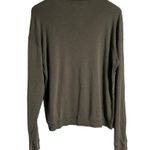Armani Collezioni Olive Green Silk Blend Quarter Zip Pullover Sweater Size Large Photo 4