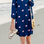 Lilly Pulitzer NWT Ocean Ridge Resort Navy Blue Pink Elephant Half Drop Print Photo 0