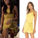Lovers + Friends Revolve  Karen One Shoulder Yellow Satin Bow Mini Dress Medium Photo 1