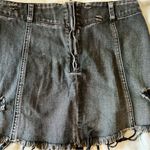 NWOT black distressed Jean skirt Photo 1