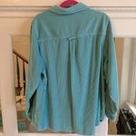 Vintage 90's Wide Wale Corduroy Shacket Shirt Jacket Chore Coat Sz 1X Blue Plus Photo 5