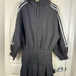 Black Hooded Tennis Skirt Sweatshirt Stripes Mucha Studio Size Medium NWT Photo 0