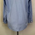 ZARA  Basic Blue Pearl Crochet Detailing Button Down Women's Shirt, Sz Medium Photo 6