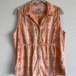 Woolrich  Peach Woven Textured Sleeveless Tank Photo 0