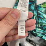 Athleta Green Tropical Palm Tree Print & Black Mesh Capri Leggings Photo 4