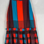 Anthropologie  Eva Franco Flounced Midi Skirt Satin Plaid NWT Size 4 Photo 0