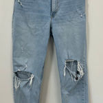 Abercrombie & Fitch Abercrombie Fitch The‎ Mom High Rise Jeans 31 Distress Straight Leg Denim Cotton Photo 0