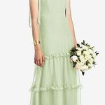 After Six NEW  1529 Bow-Tie Strap Dress w/ tiered  ruffle skirt limeade Size 16R Photo 0