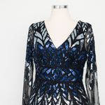 Adrianna Papell Beaded Long Sleeve Mini Dress Photo 6