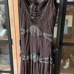 Sue Wong Vintage silk dress beaded Y2K embroidered 90s fairy nocturne chocolate Photo 1