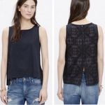 Madewell Black Sleeveless Open Back High Low Top Photo 1