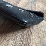 Necessary Objects  Black Leather Folder Clutch Bag Magnetic Closure Black Silver Photo 4