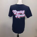 Bella Canvas  Crazy House Paris Texas Western Navy blue short sleeve shirt Photo 3