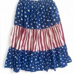 J Suzette Skirt Womens M American Flag Stars Stripes Patriotic 90s Vintage USA Blue Size M Photo 0