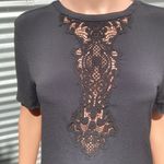 Sandro NWT Paris Lace Detail Blouse in Black Photo 5