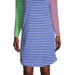 Lands' End Land’s End fleece shift dress multicolor striped Photo 0
