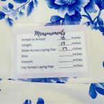 Maeve Anthropologie  Square-Neck Peplum‎ Blue and White Fitted Crop Top Size L Photo 5