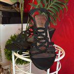 Karen Scott Black Dressy Sandals with Ankle Straps Photo 3