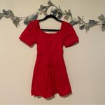 Miami Red Puff Sleeve Romper Photo 2