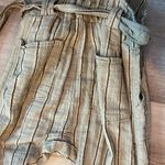 Free People $128 NWT  ONE BALLAST STRIPED BELTED OVERALL JUMPSUIT MOSS Sz S Photo 10