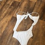 Cami NYC White One Piece Swimsuit with Cut Out and Tie Front Photo 1