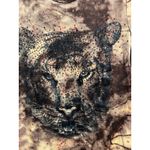 Wet Seal 026-006 Petite Small Tiger Print Sparkles Brown 3/4 Sleeve Shirt Photo 2