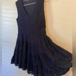 ZARA  Lace Flounce Navy Blue Dress Photo 0