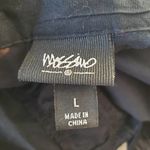 Mossimo Women's Black Sheer Button Down Shirt Cotton Ruffle Accent L Size L Photo 4