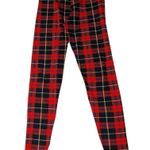 Red tartan plaid leggings. New very soft material Photo 5
