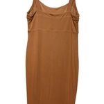 Good American  90s Tank Dress Sz 4 Rust Midi Lined Curve-hugging Photo 2